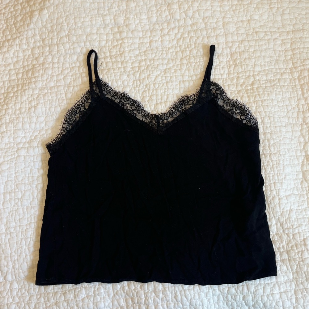 black lace tank top